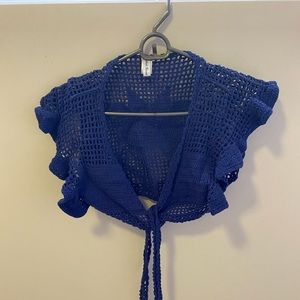 Andi Bagus crochet blue top